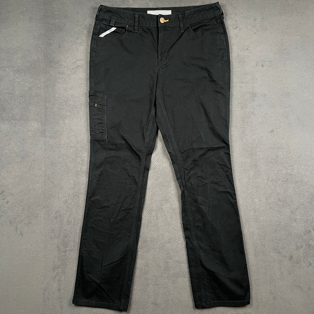 Ariat Rebar Made Tough Work Pants Womens 30R Black Straight Leg DuraStretch